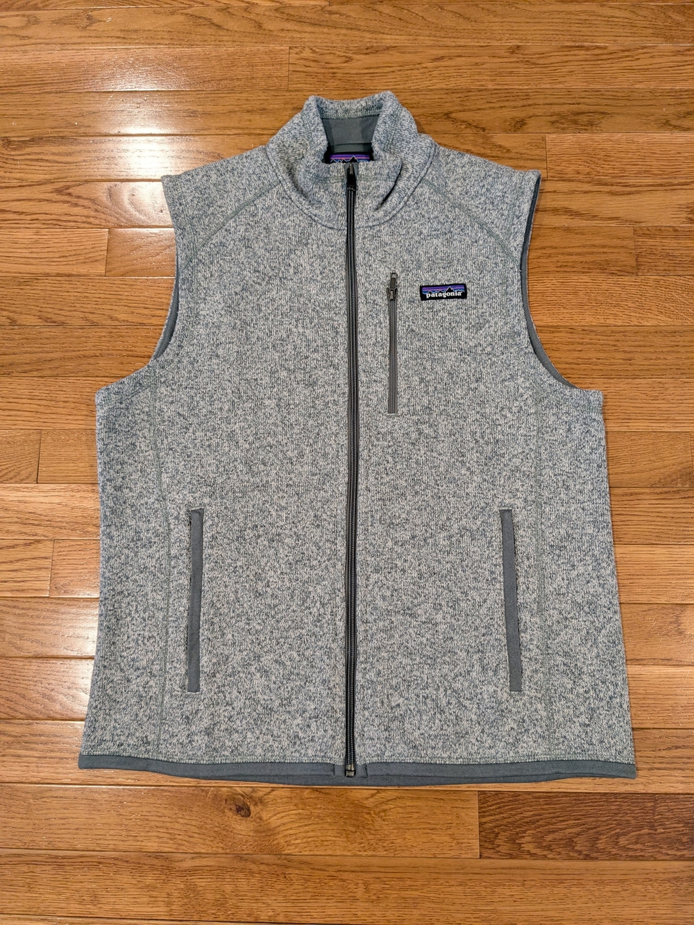 Patagonia Gray Better Sweater Fleece Vest Men's Medium Logo On Back